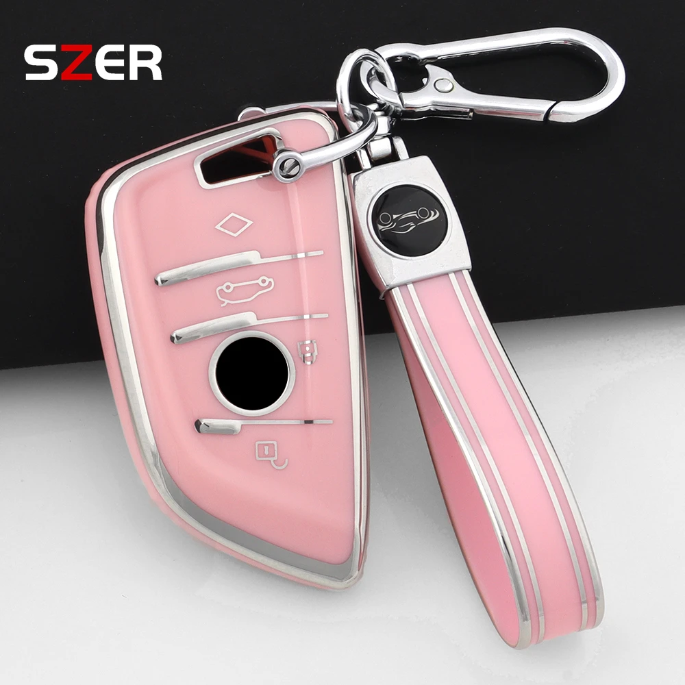 Mode TPU Auto Schlüssel Fall Für BMW X1 X3 X5 X6 X7 1 3 5 6 7 Serie G20 G30 G11 F15 F16 G01 G02 F48 Geschützte Shell Fob Schlüsselbund