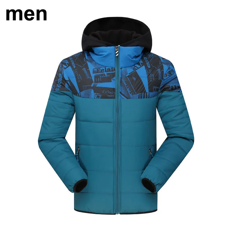 Winter Jacket Men 2019 New Quilted Men Jacket Hooded Cotton Padded Coat Warm Parka Stand Collar Long Sleeve Outwear