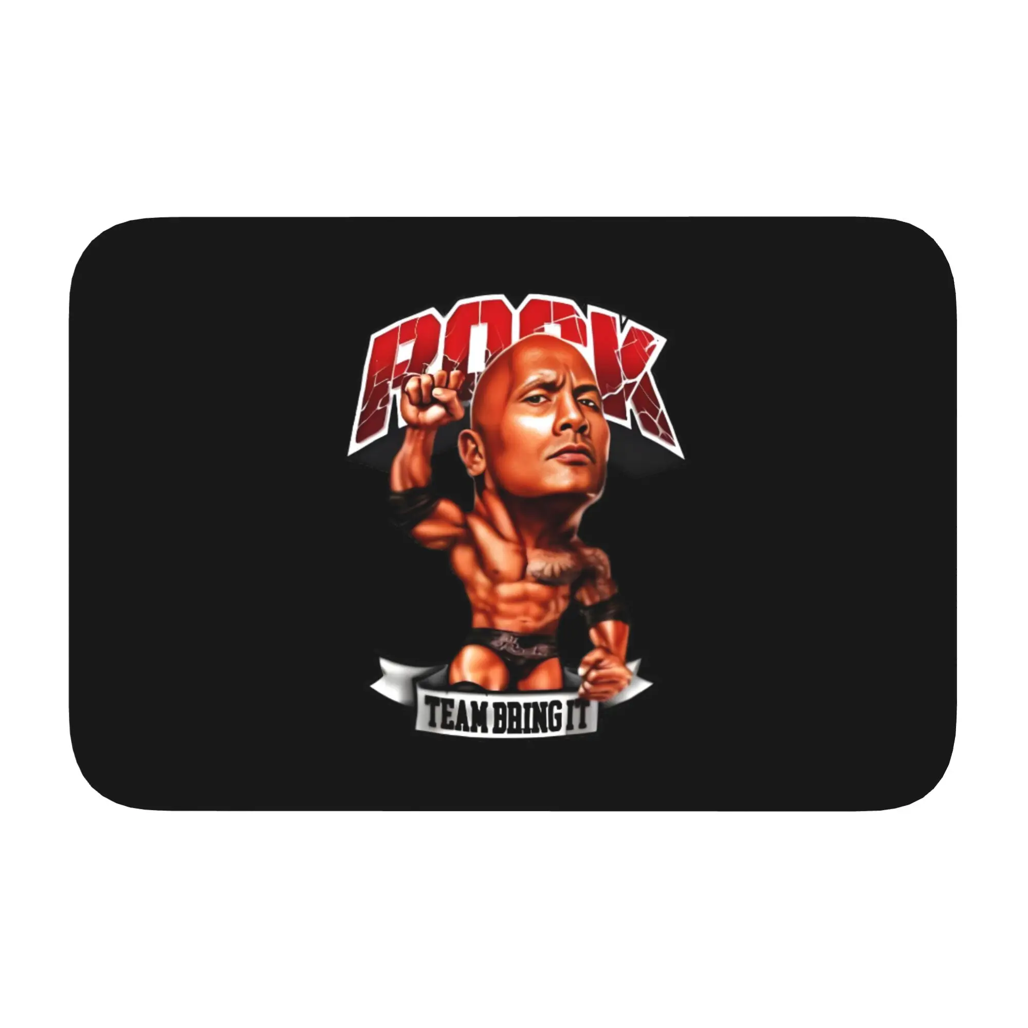 Funny The Rock Dwayne Johnson Doormat Anti-Slip Entrance Kitchen Bathroom Door Floor Mat American Actor Johnson Garage Rug
