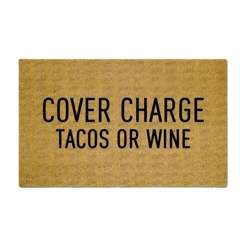 

Cover Charge Tacos Or Win Funny Doormat Outdoor Porch Patio Front Floor Christmas Halloween Holiday Rug Decor Home Door Mat