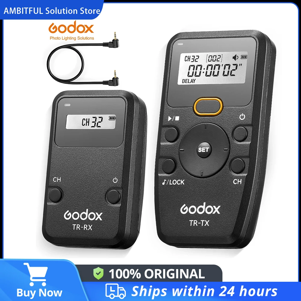 Godox TR-C1 TR-C3 TR-N1 TR-N3 TR-S1 TR-S3 TR-P1 TR-OP12 TR Series 2.4GHz Wireless Timer Remote Control for Camera Photography