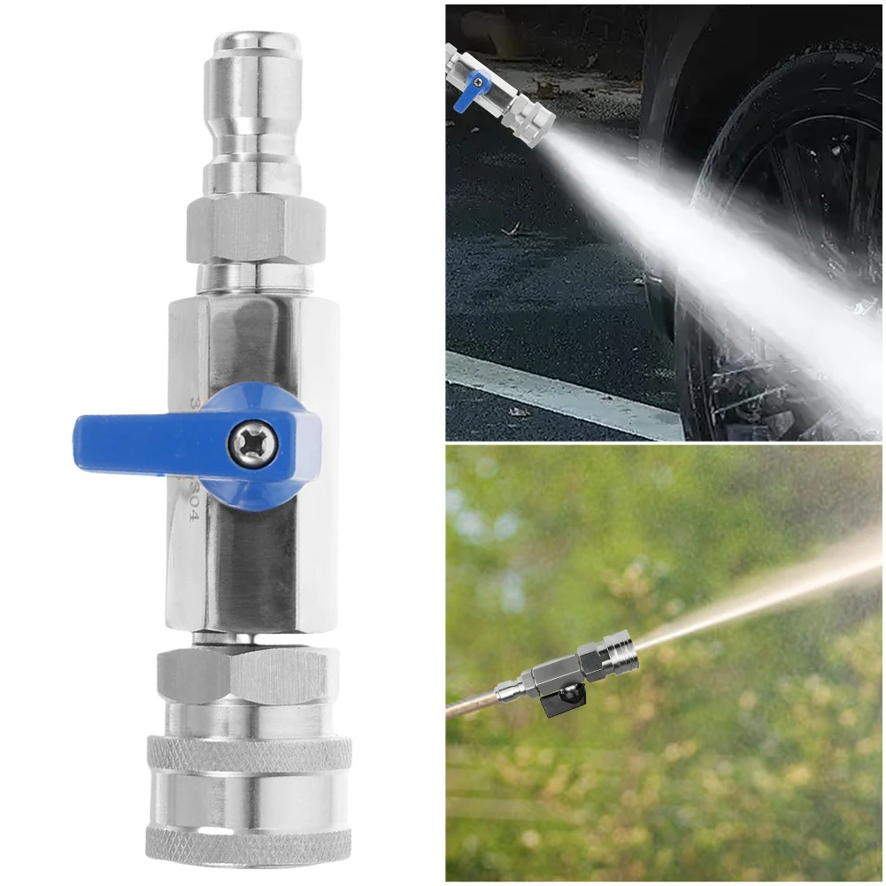 

Выключатель шланга насоса для мойки автомобилей с разъемом быстрого подключения 3/8 или 1/4 дюйма, переключатель клапана для мойки высокого давления, включение/выключение