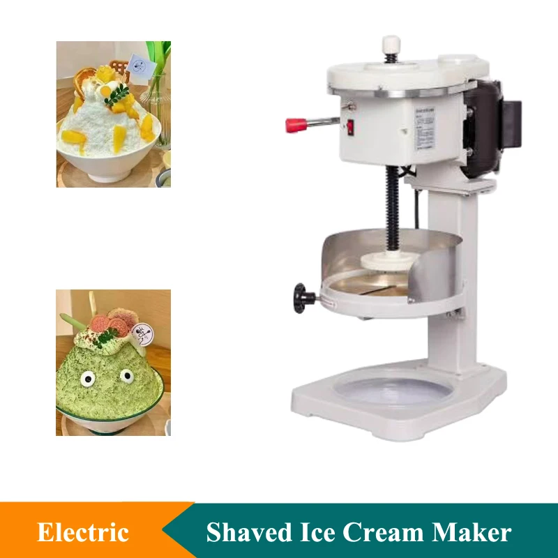 

220V Electric Ice Snowflake Ice Shaver Machine 180W Snowflake Ice Cream Machine High Output Ice Block Crusher Shaving Machine