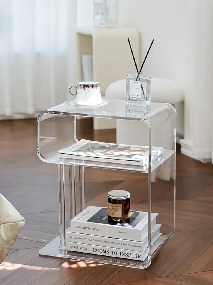 Acrylic Furniture,Transparent Coffee Table,Transparent Living Room Sofa Side Table,Indoor Accessories Bedroom Bedside Tables