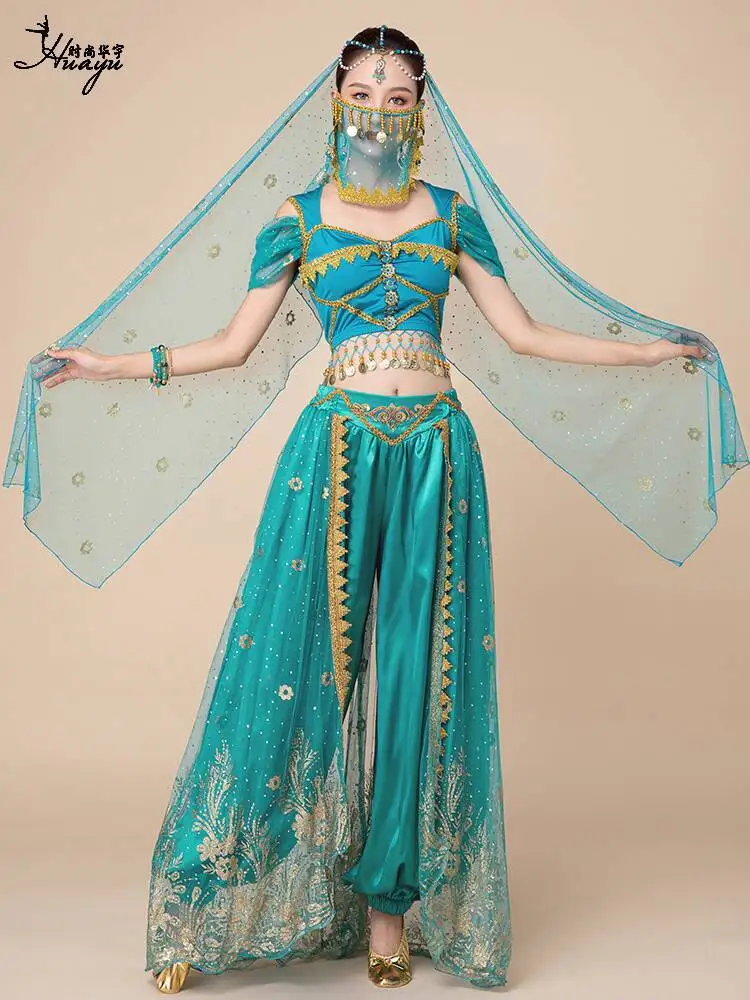 Novo traje de performance de dança indiana roupas de princesa adulto estilo exótico dunhuang deserto halloween palco desempenho traje