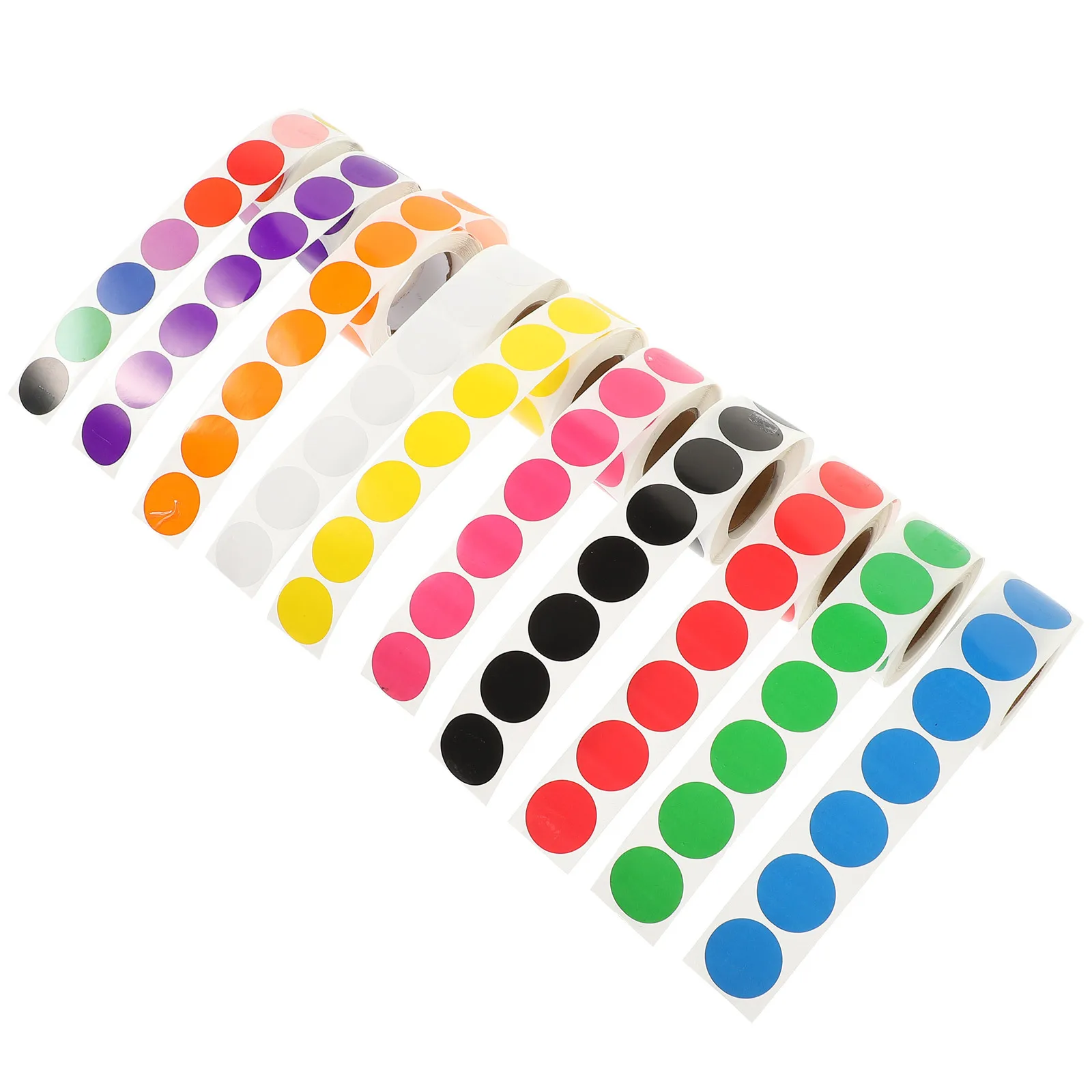 

10 Rolls Colored Dot Stickers Round Color Coding Labels Portable Small Circle Adhesive Stickers for Home Office Organization