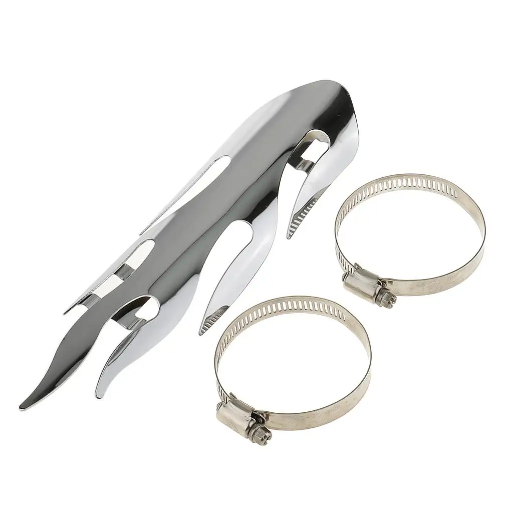 

Anti Scald Exhaust Muffler Pipe Metal Heat Shield Chrome Plate Cover for Honda Suzuki Yamaha Motorcycle Custom Chopper