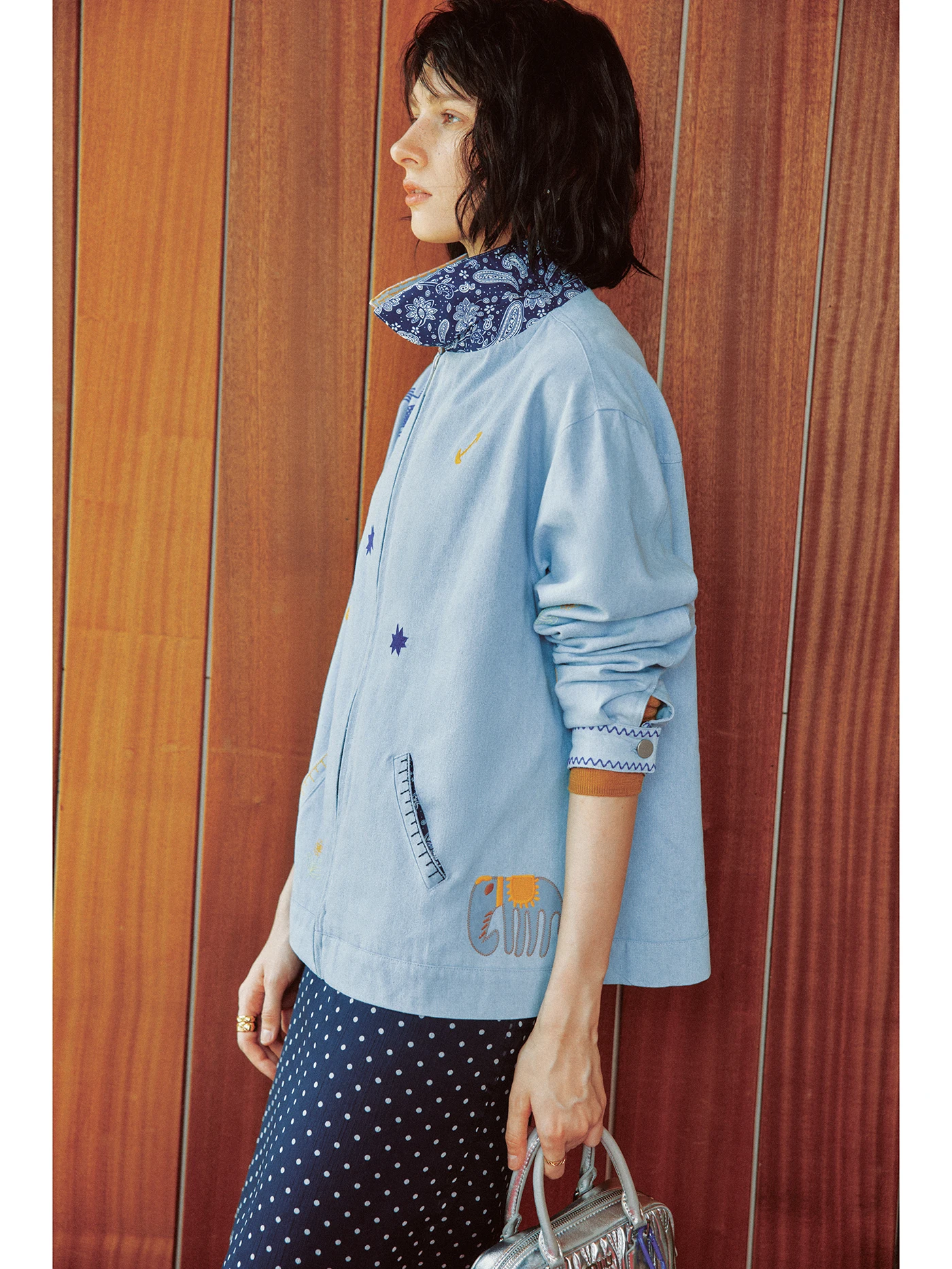 Haworth Small Town Heavyweight Embroidery Vaion Sle Quinceanera Color Walnut Flower Cowhide Jaet Outerwear for Women