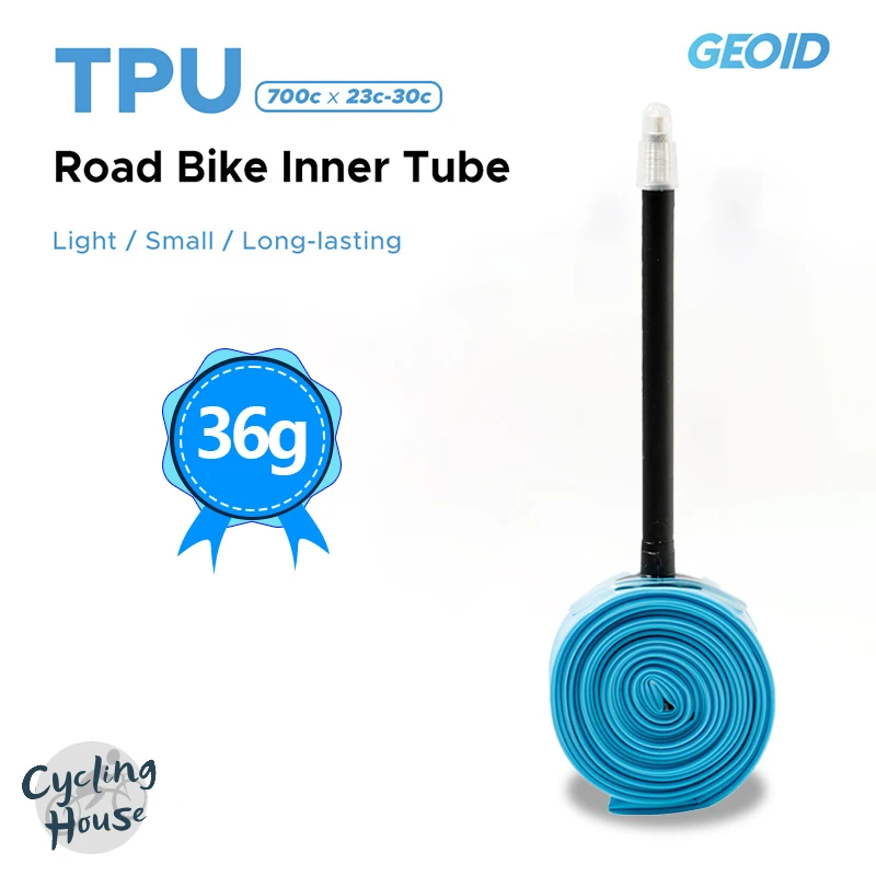 Geoid TPU Inner Tube Presta Valve Bicycle Road Bicycle Tire 700C 20-30C Super Light MTB 29 60mm 75mm Length Valve Bike Tire