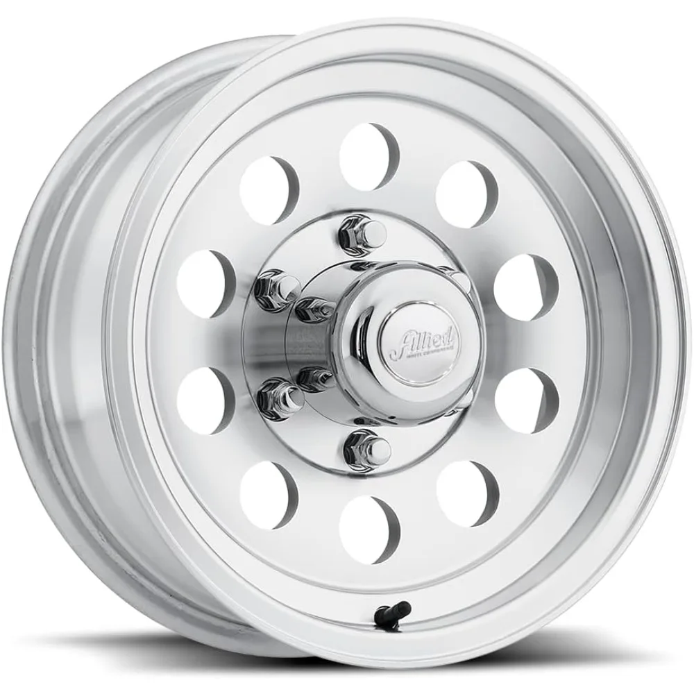 Rueda 881MC Aluminio 15X6, 6X5.5, 0, 3.5 BS, Rueda de remolque modular duradera para automóviles y camiones ligeros, llanta mecanizada, Cromo