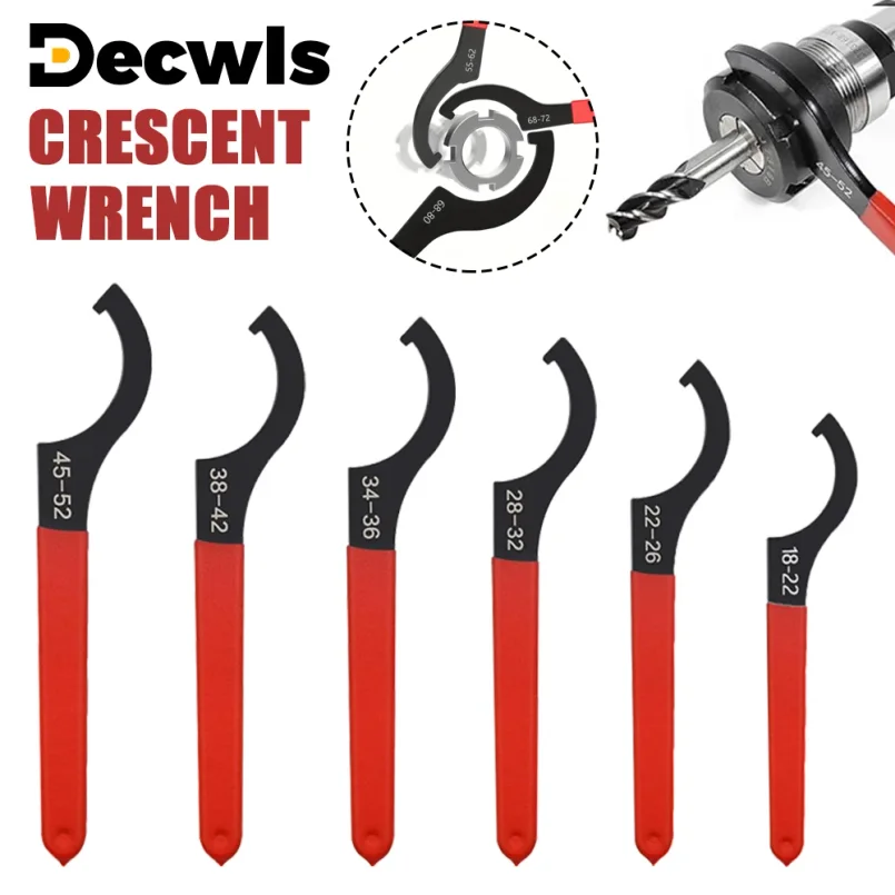 6PCS Coilover Shock Absorber Wrenches Hook-Type Crescent Wrenches & Wrench Tools For Suspension And Shock Absorber Adjustments