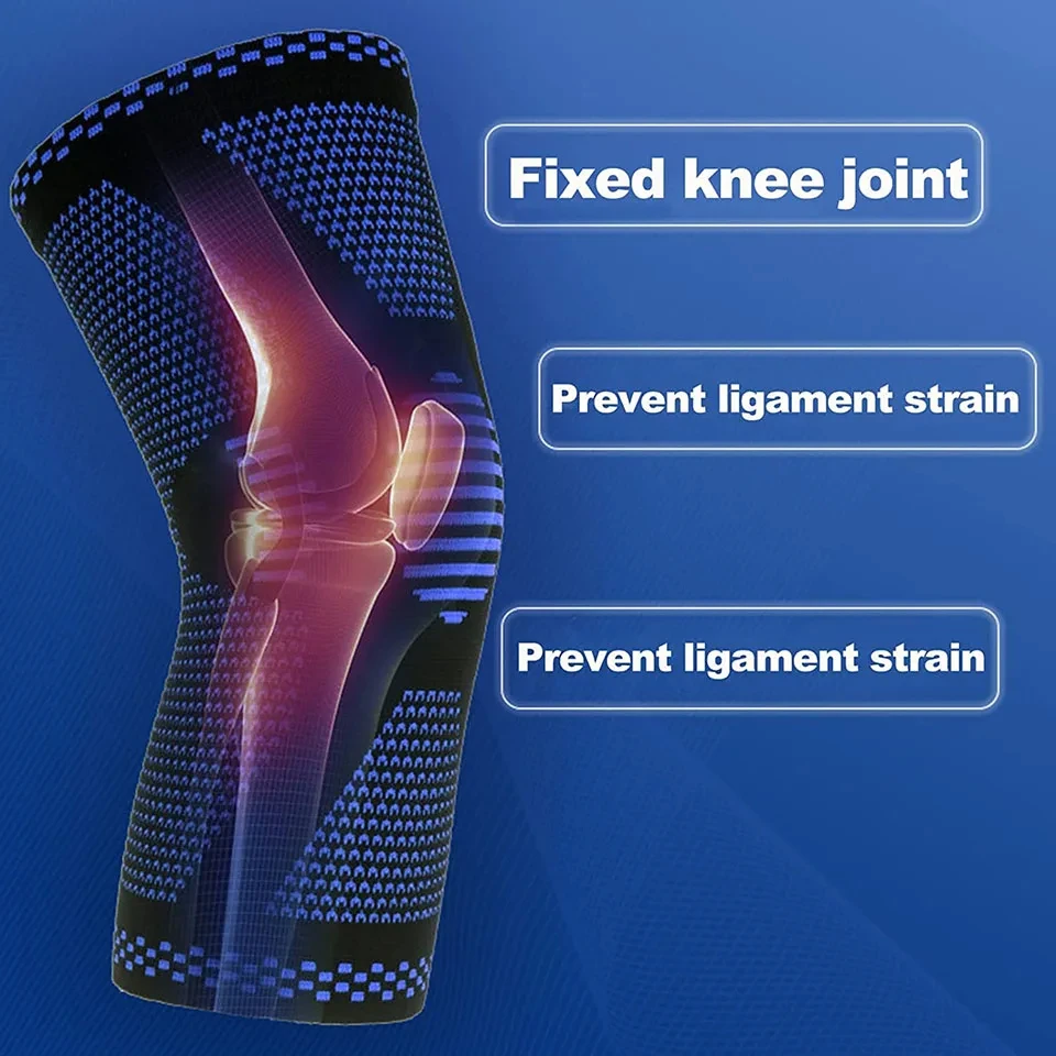 Knee Brace Support Compression Sleeve with Side Stabilizers and Patella Gel for Knee Pain Meniscus Tear ACL MCL Injury Recovery