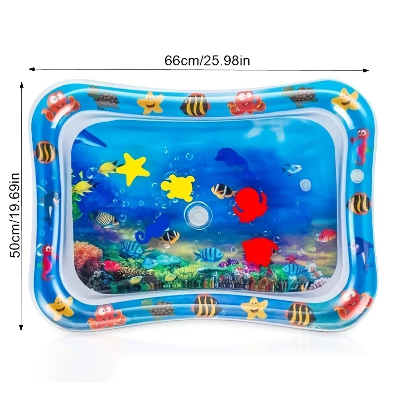 Popular Baby Inflatable Pat Water Mat Sea Life Swim Ring Climbing Cushion Tummy Time Mats Premium for Infants and Toddlers toys