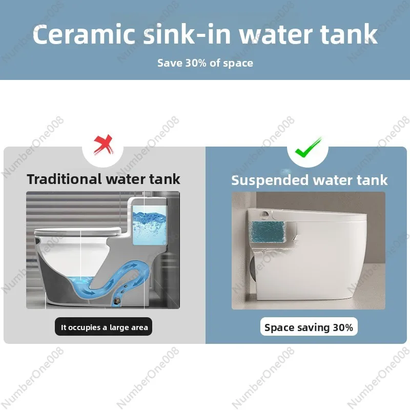 Gewone huishoudelijke toiletten hebben geen waterdruklimiet, niet-intelligent stil sifontoilet, geïntegreerd keramisch toilet