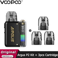 Original VOOPOO Argus P2 Kit 30W Vape 1100mAh Battery + 3pcs Extra 2ML ARGUS Top Fill Cartridge 0.4/0.7ohm E Cigarette Optional