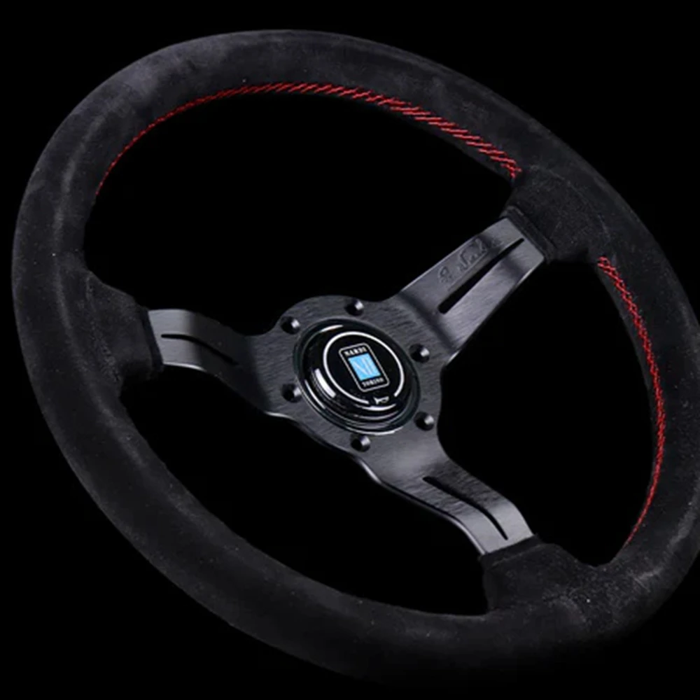 

Drift 14Inch Universal Nardi Steering Wheel Car JDM Racing Suede Leather Nardi Steering Wheel Volantes For VW HONDA TOYOTA BMW