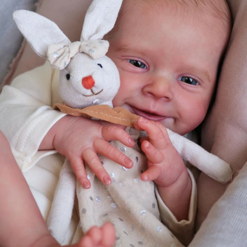 Poupées Bebe Reborn avec visage en polaire pour nouveau-né, taille douce, câlin réaliste, peau peinte à la main, veines visibles, 45cm