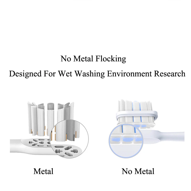 10pcs For Xiaomi Mijia T302 Replacement Brush Heads Sonic Electric Toothbrush Heads Protect Soft DuPont Suitable Nozzles