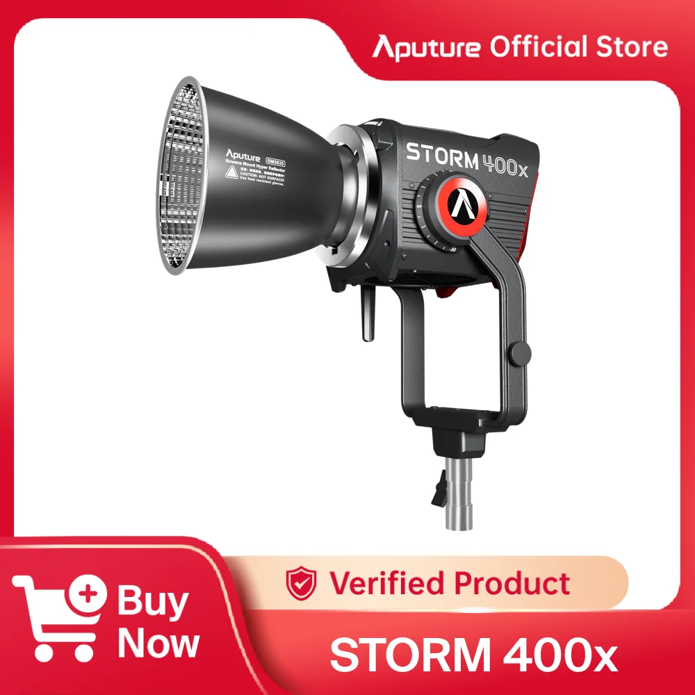 

Aputure STORM 400x Tunable-White Compact Point Source Fixture Video Light 2500K-10000K G/M Color Correction Photography Light
