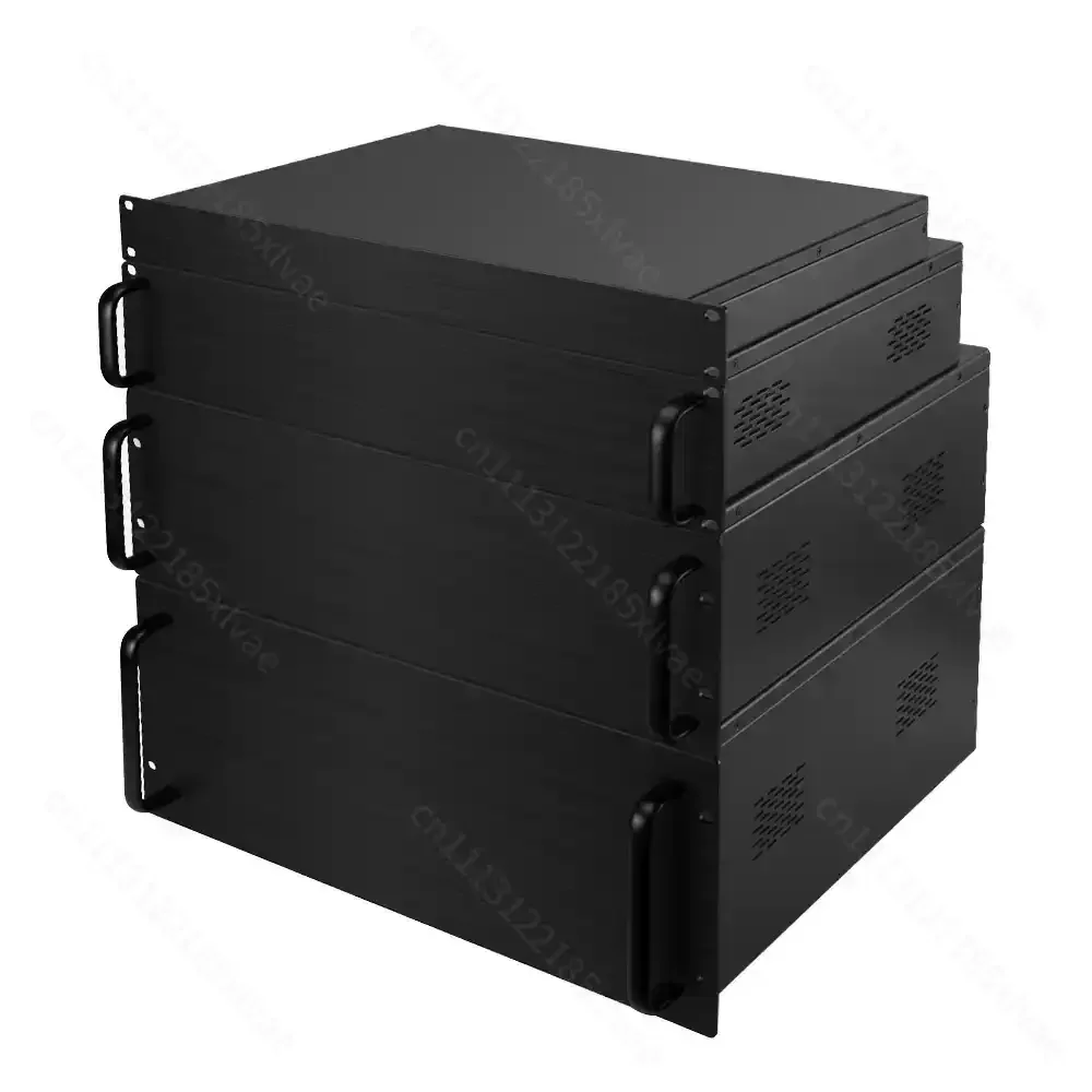 All Aluminum 4U Rack Chassis, 19 Inch Industrial Server Case, Depth 200-500mm, Industrial Control Housing