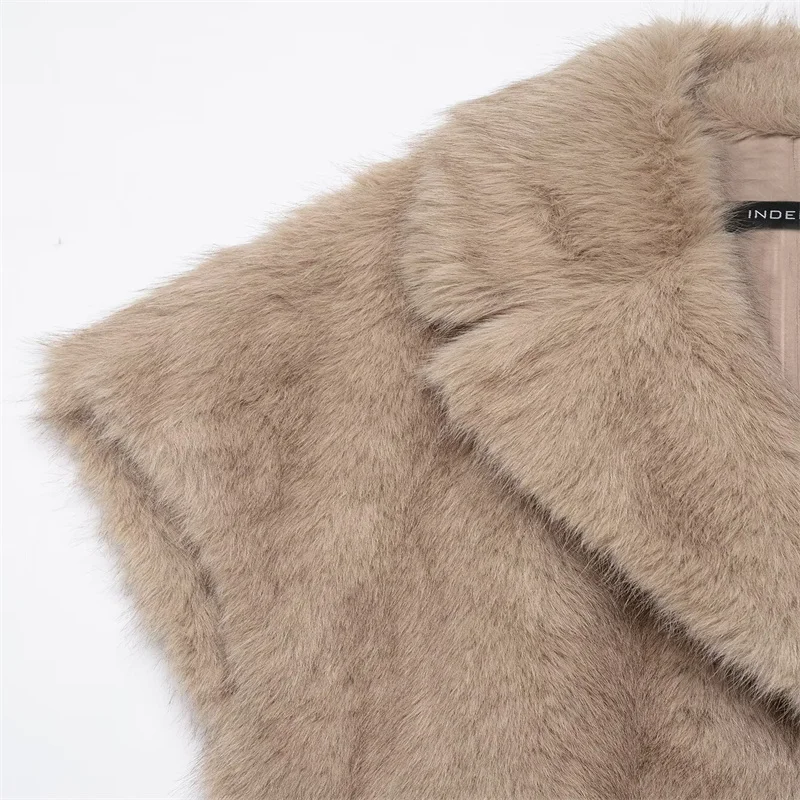 2025 Autumn/Winter New Fashion Luxurious Elegant Faux Fur Plush Vest