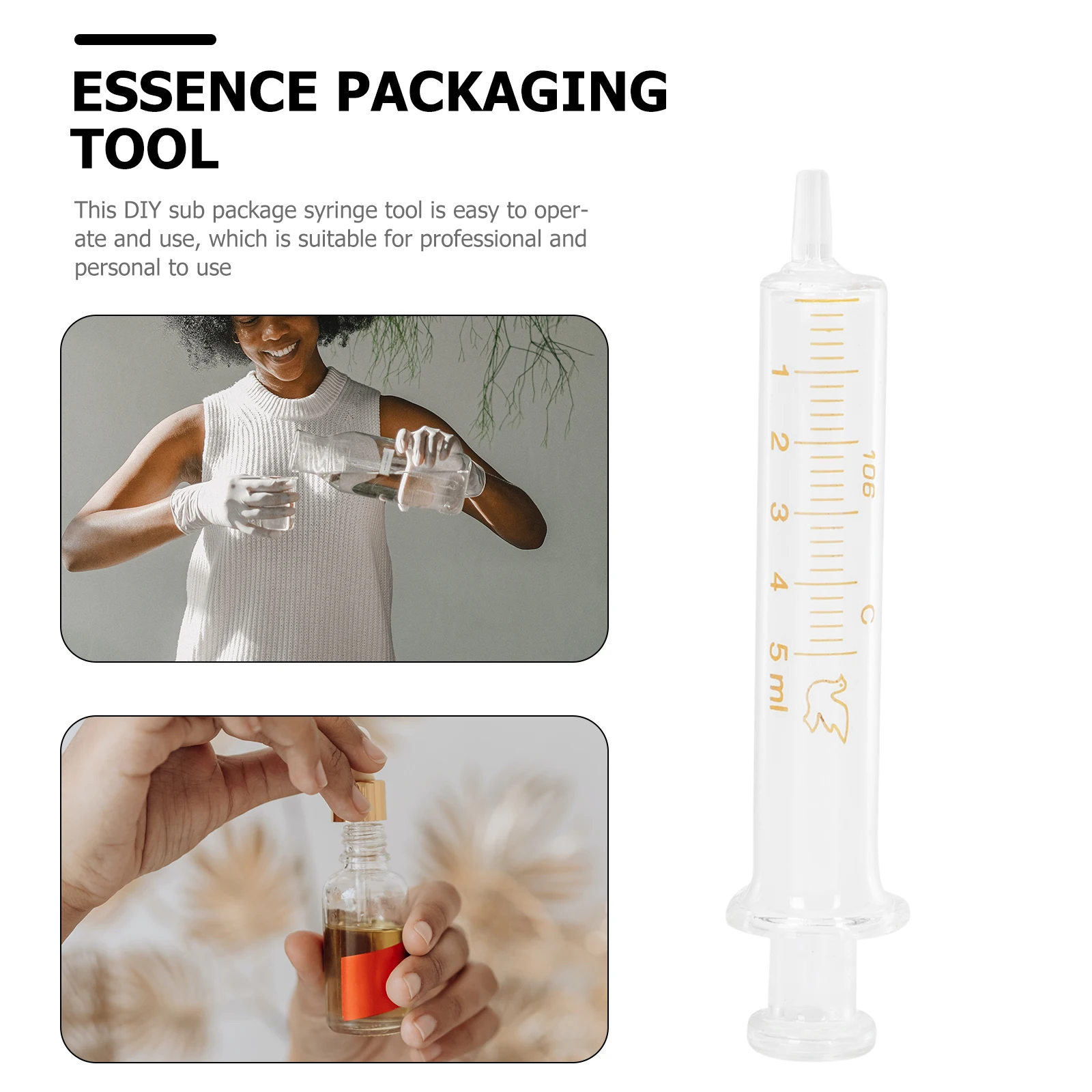 

4 PCS Glass Syringe DIY Tool Essence Dispensing Pack Perfume Sub-packaging Essential Oil Sub-packing Auxiliary