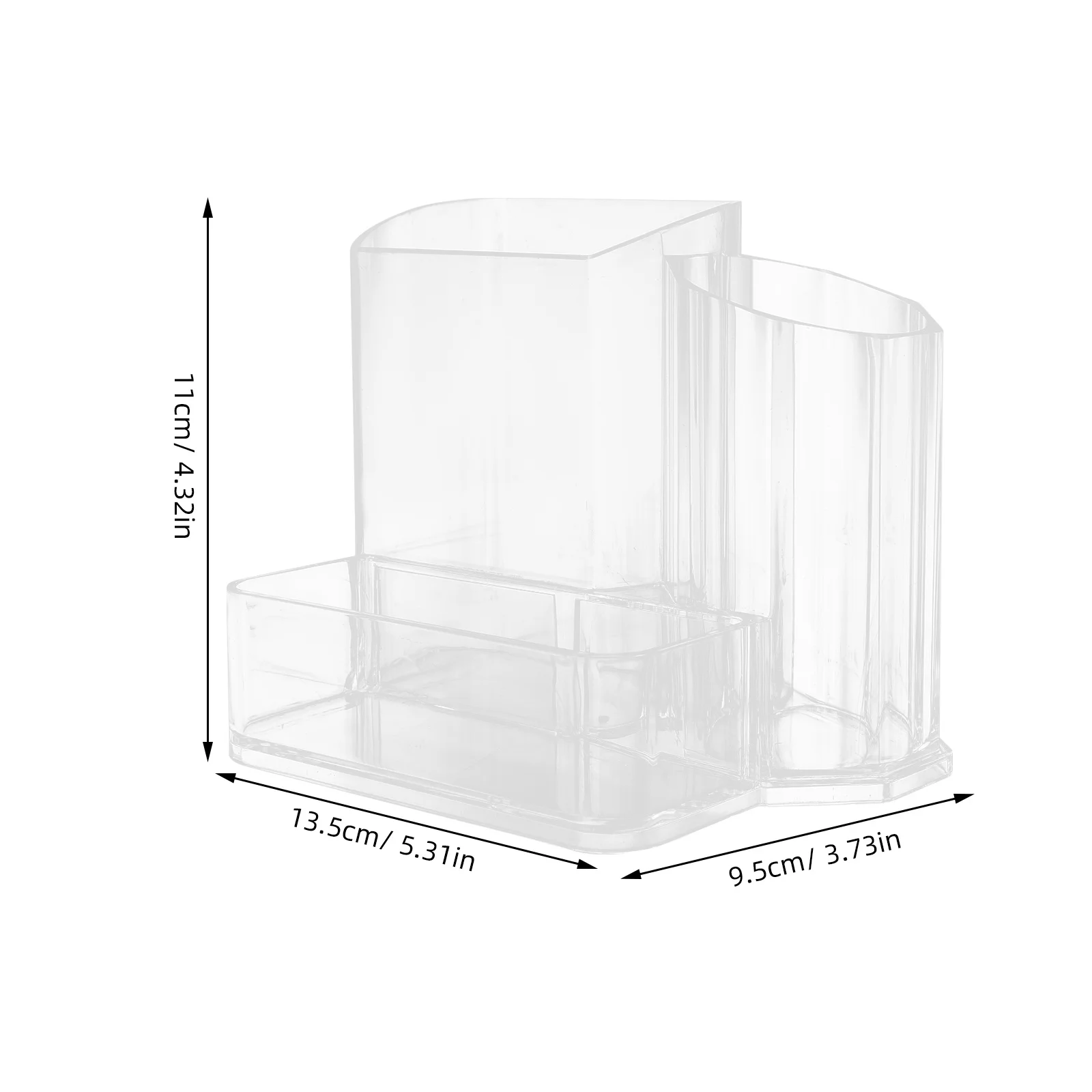 Nagel Werkzeug Lagerung Box Desktop Acryl Doppel Schicht Schleif Fall Maniküre Organizer Kosmetik Halter Multifunktionale Stift Pinsel