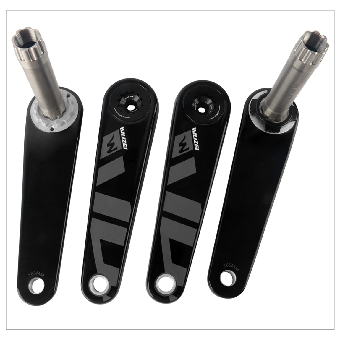 WUZEI 3-Bolzen Carbon-Kurbelgarnitur 165 170mm Rennrad-Kurbel 24mm 29mm Ti AL7075 Achse Faltrad-Kettenblatt für SRAM – Detail 22