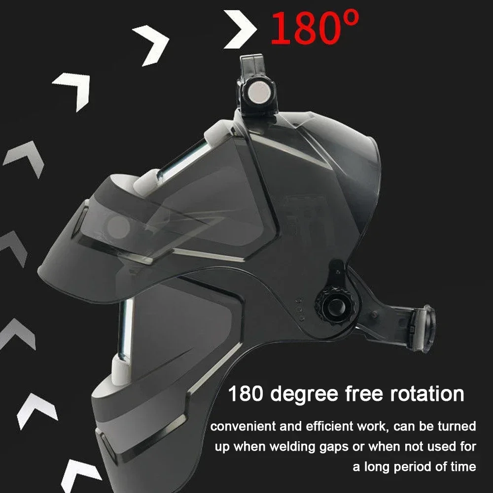 Automatisch dimmend lasmasker Brilhandschoenen Echte kleurenhelm Groot zicht Verduisterend gezichtsmasker voor booglasser Slijpen Snijden