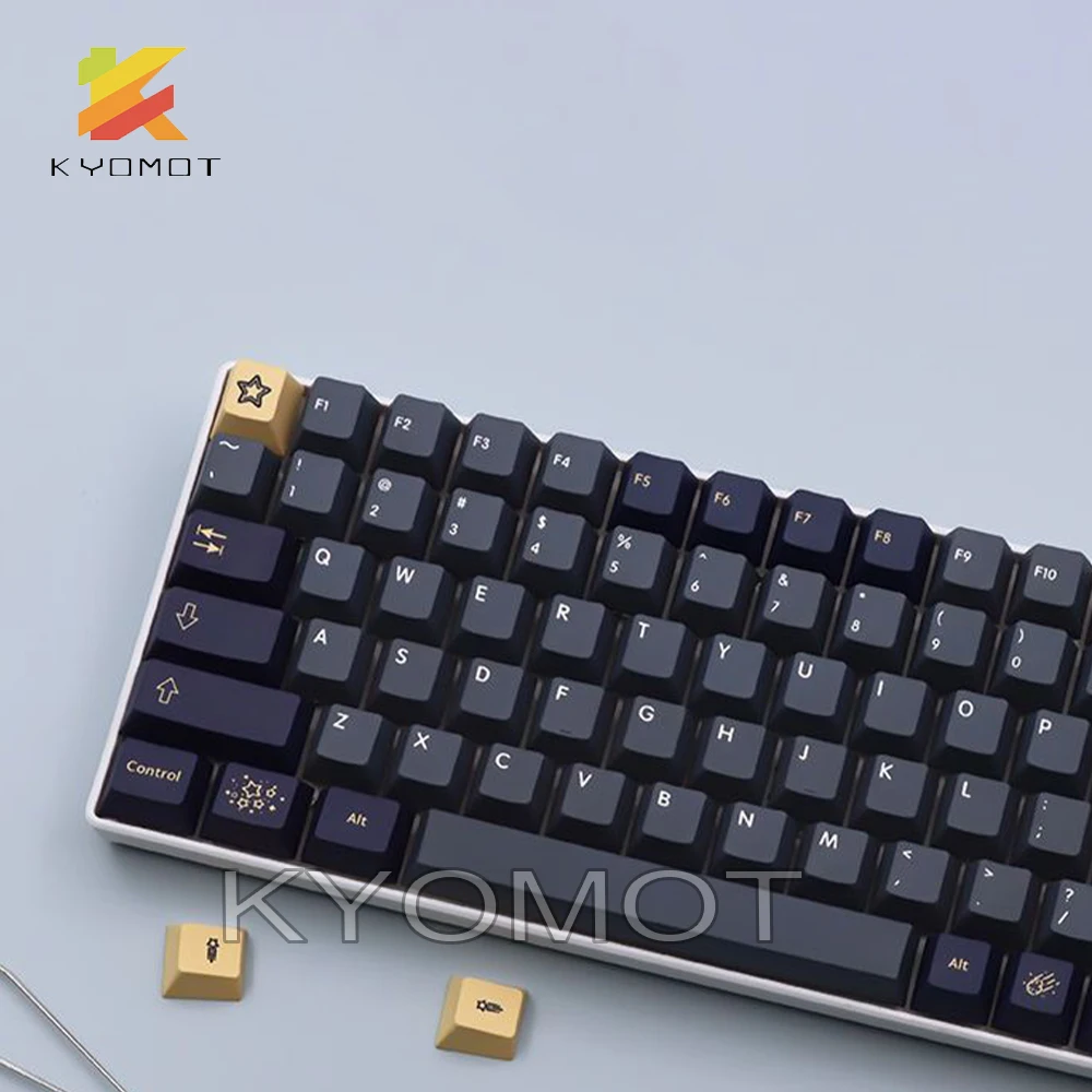 

Колпачки на клавиши KYOMOT GMK stargase, PBT, 1 комплект, сублимационная раскладка по 5 граням, для механической клавиатуры с переключателем Cherry MX, "сделай сам"