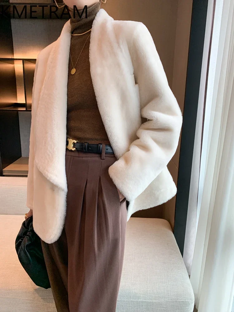 Real Merino Wool Fur Coat Women Clothing Winter Natural Sheepskin Fur Jacket Woman Fashion New in Outerwears шуба женская 2024