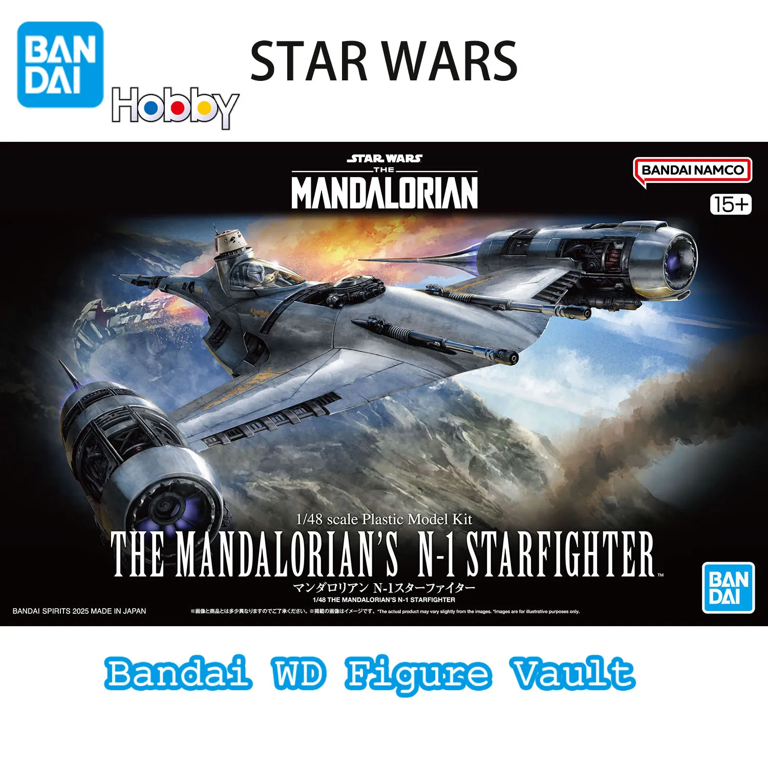 

In stock Bandai Hobby STAR WARS: The Mandalorian 1/48 The Mandalorian N-1 Starfighter Premium Original Collectible Model Gift