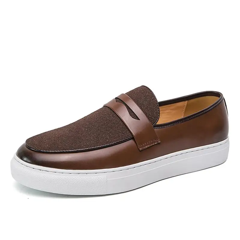 Classic Men Business Casual Shoes New Trendy All-match Platform Men Loafers Fashion British Flats Driving Shoes Men's Shoes