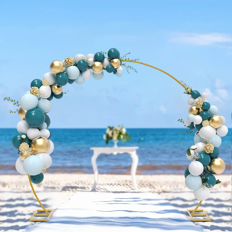 

Round Metal Arch Wedding Party Venue Decoration Balloon Wreath Arch Backdrop Stand Wedding Supplies