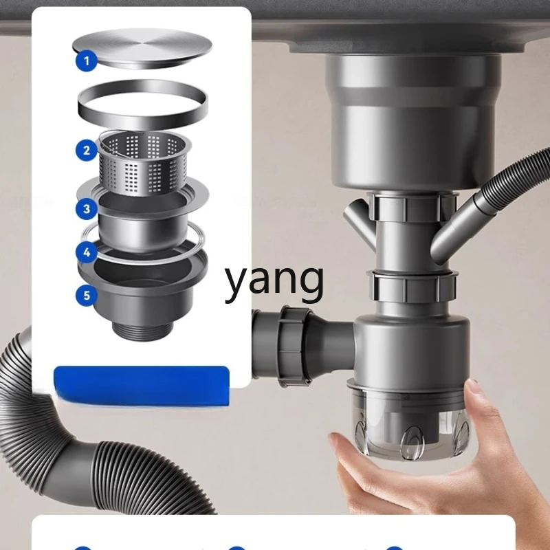 LMM Large Single Bowl Sink 304 Stainless Steel Kitchen Integrated