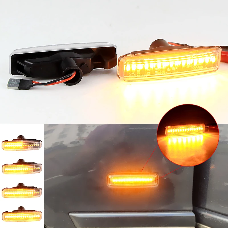 For BMW 5 Series E39 (09.1995-06.2003) Side Marker LED Dynamic Turn Signal Light Flasher Flowing Water Blinker Flashing Light