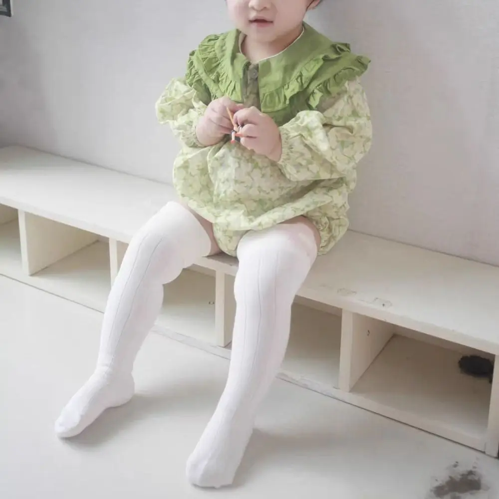 3Pairs Cute Long Tube Calf Socks Baby Stripe Cute Animals Infant Cotton Stockings Toddle Cotton Cartoon Above Knee Socks Kids