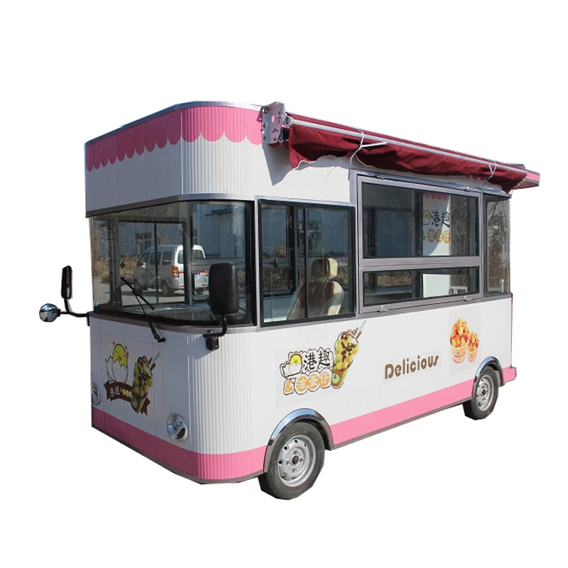 하이 퀄리티 다기능 모바일 스낵 판매 전기 푸드 카트, 버거 자판기 푸드 카트, 바퀴 4 개