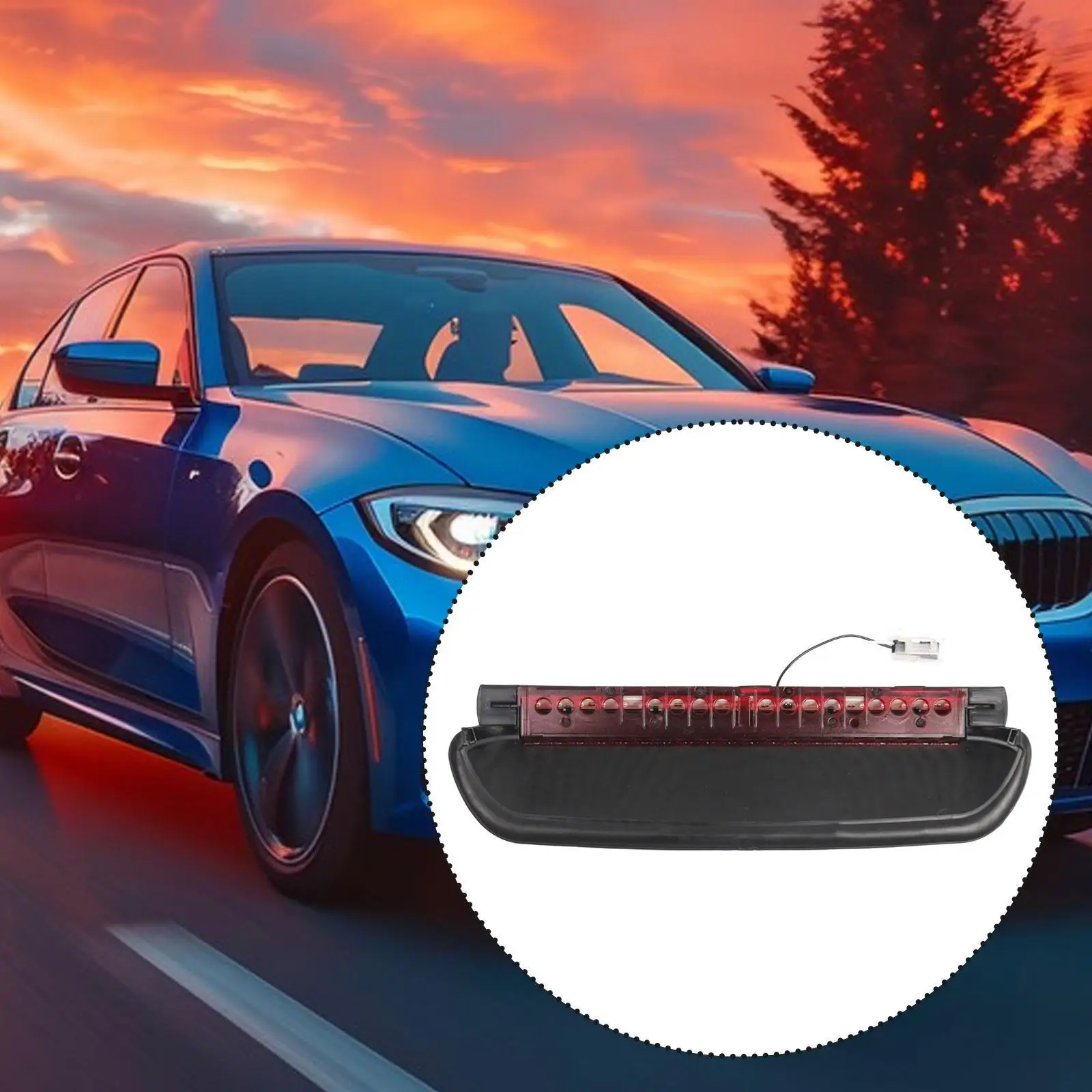 

Rear Third Brake Light LED High Mount Tail Lamp Assembly Red Black for BMW E90 E92 2005 2013 Car Exterior Lighting