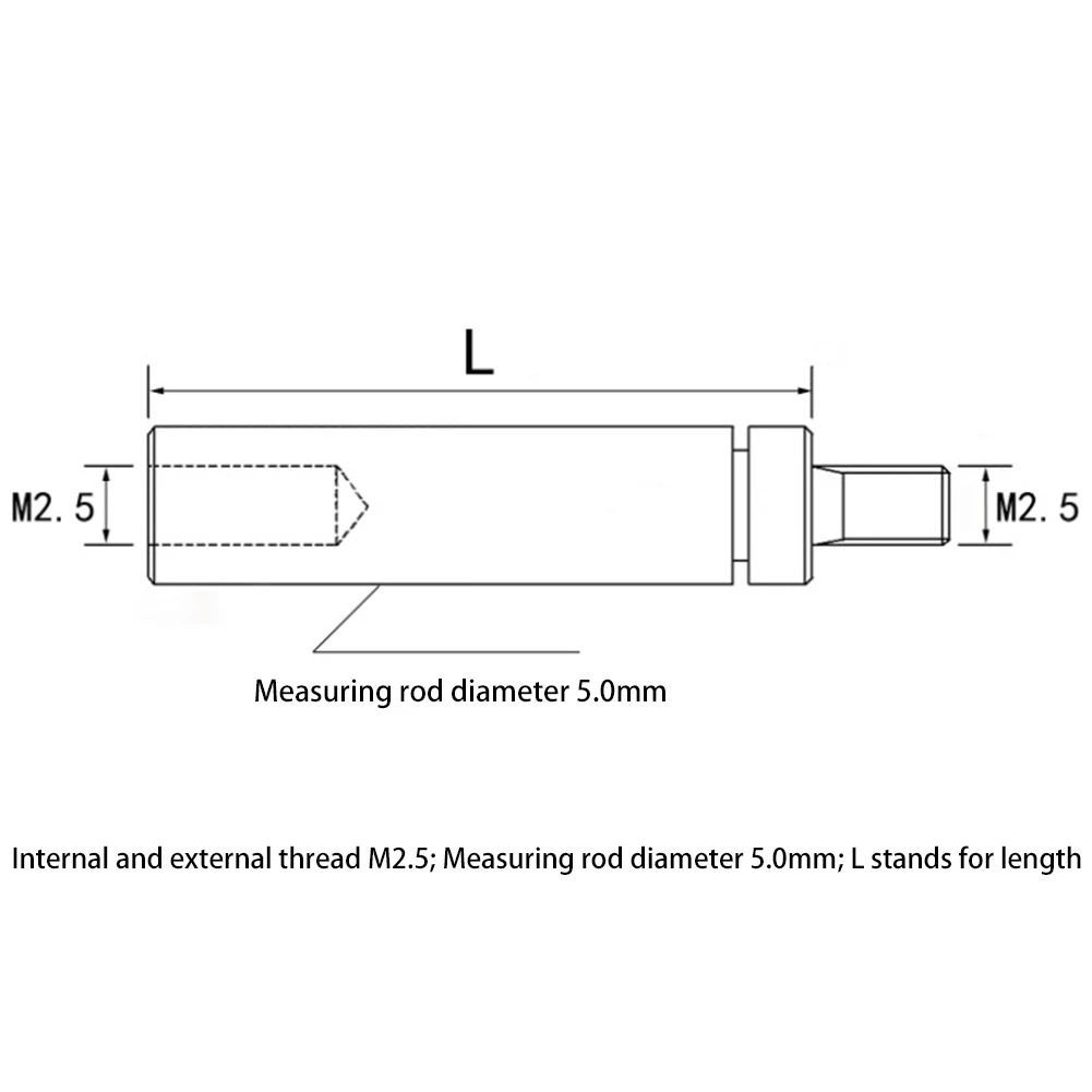 5Pcs Dial Digital Indicator HSS Indicator Dial Rod Extension Stem Rod Set M2.5 20 40 60 80 100mm Electrical Equipments