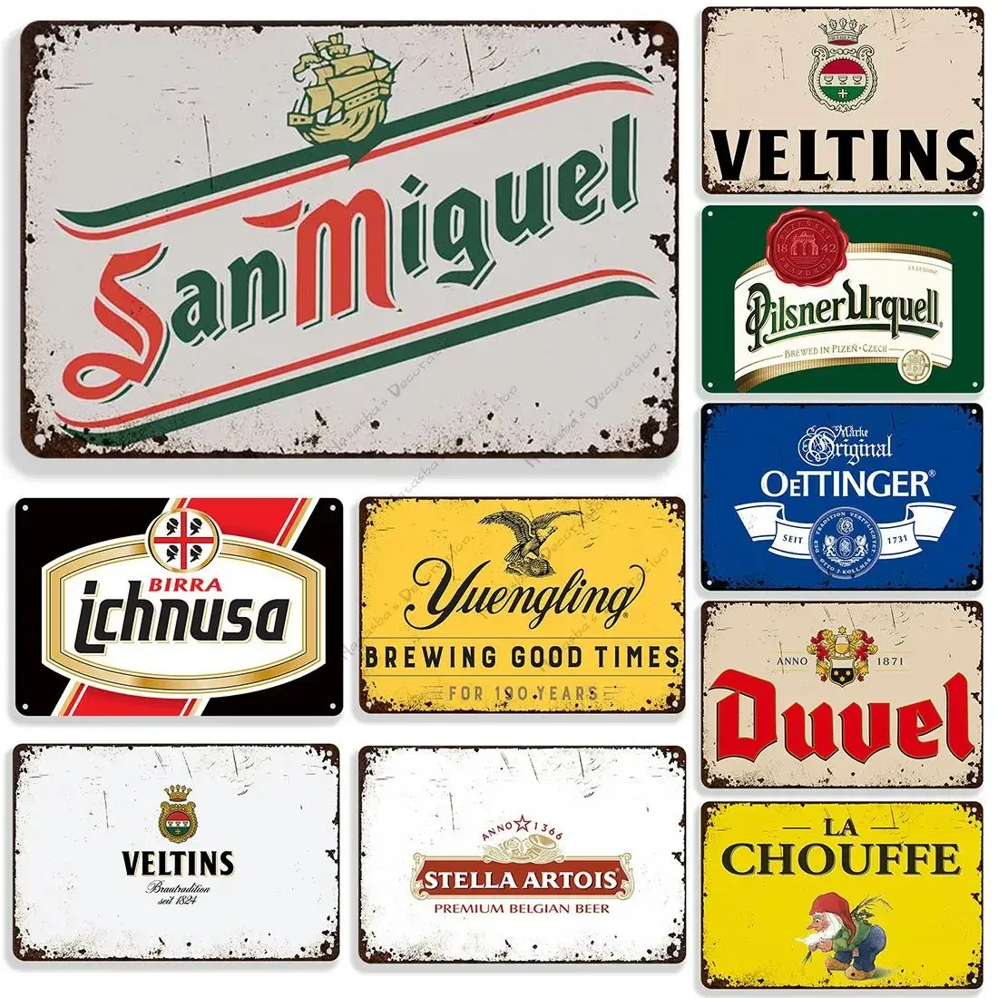 Beer Brand Metal Plate Retro Metal Tin Sign Industrial decoration Wall Tin Sign Vintage Metal Plaque Man Cave Cafe  Poster