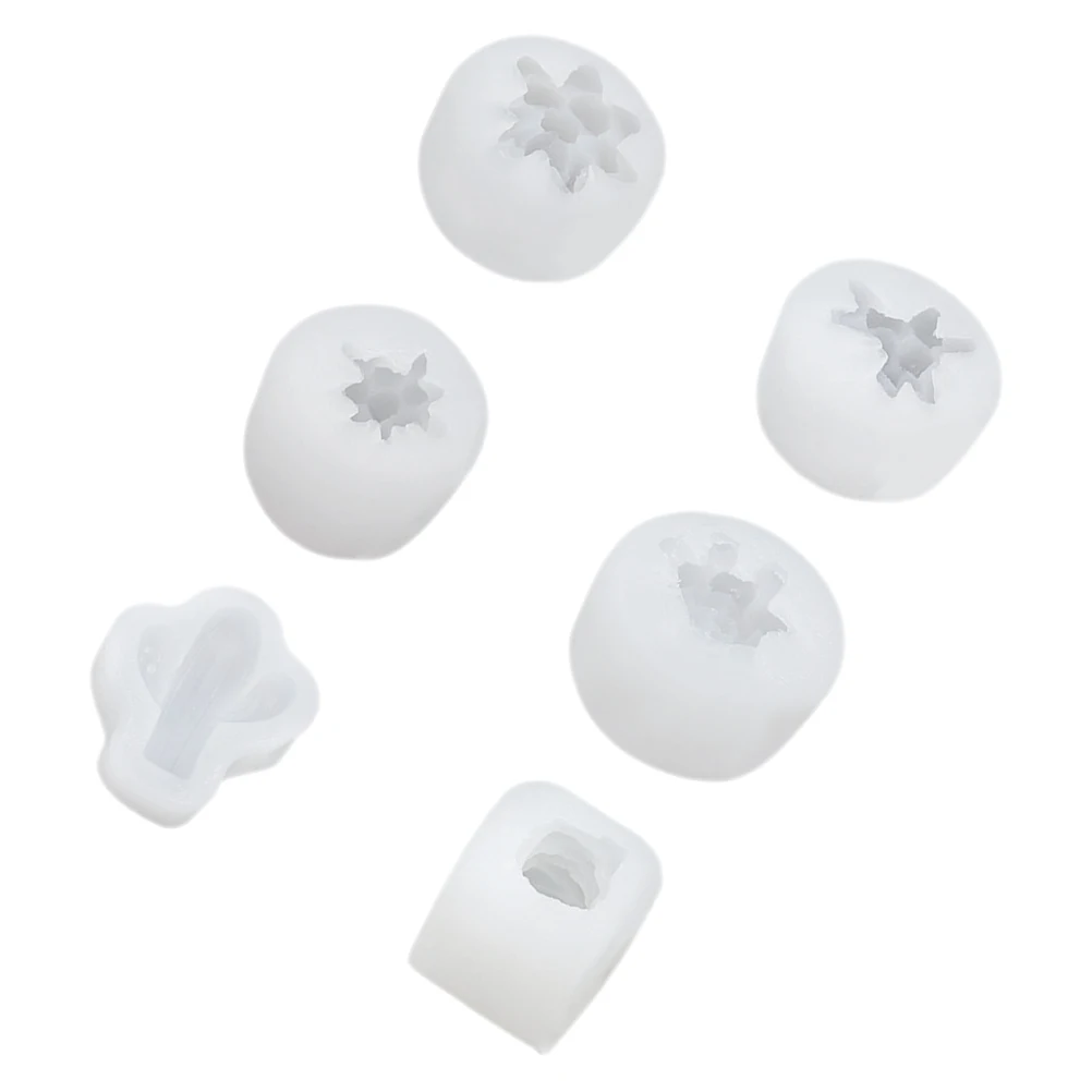 

6pcs Succulent Shaped Silicone Mold Reusable Cactus Mold Diy Scented Making Wax Molds For Crafts Soap Making Gift