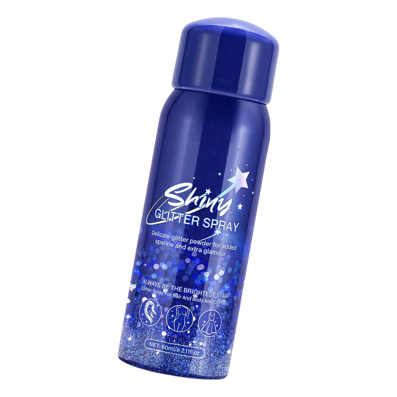 Body Glitter Spray 60ml Glitter Hairspray for Sparkle Body Home Party Clubs