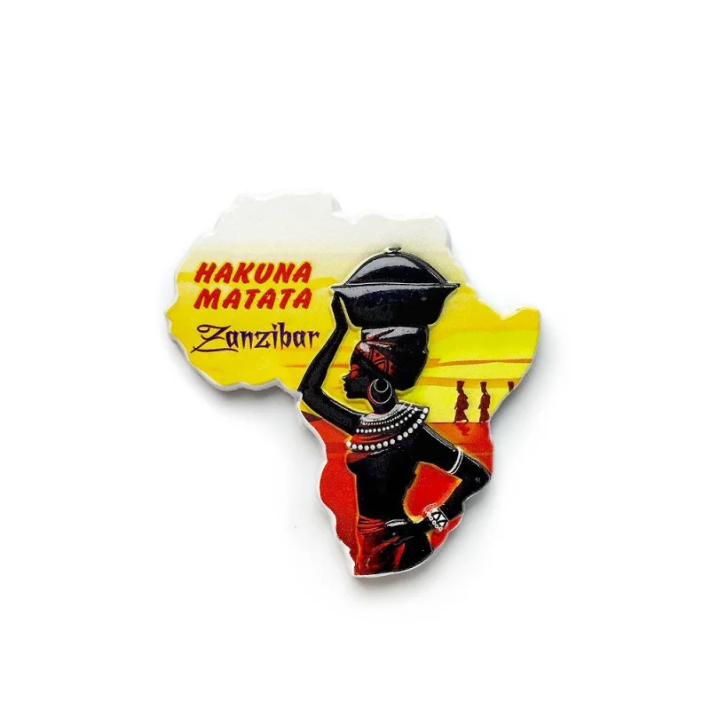 

Africa Tanzania High-Value Cultural Creative Refrigerator Magnets Travel Souvenirs Home Decorations