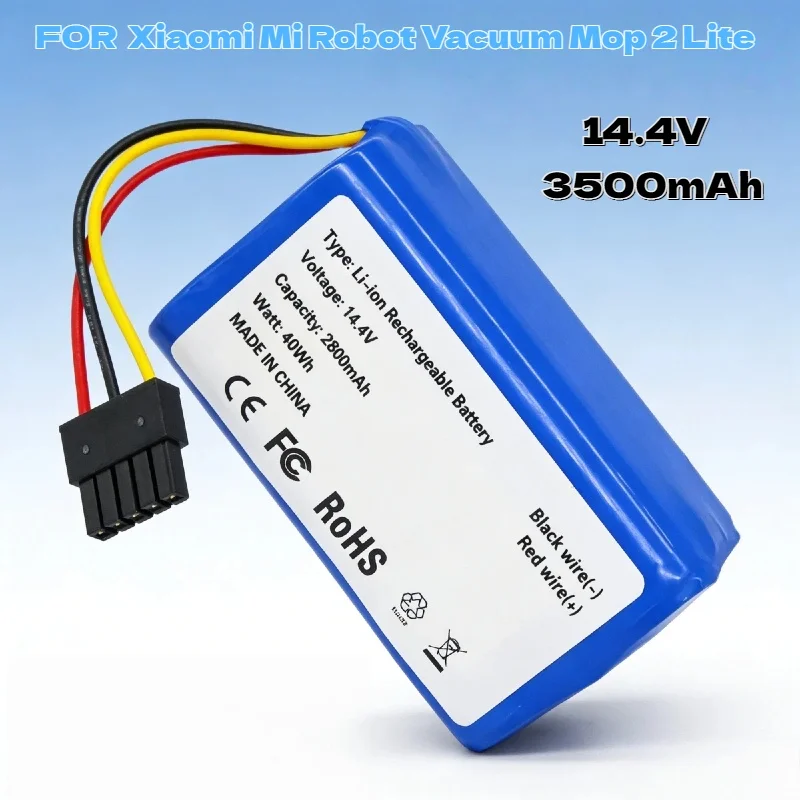 

14.4V 2600mAh N011-4S1P Lithium Battery – Aleaivy for Xiaomi Vacuum Mop 2 Lite MJSTL Cleaner Replacement Stable