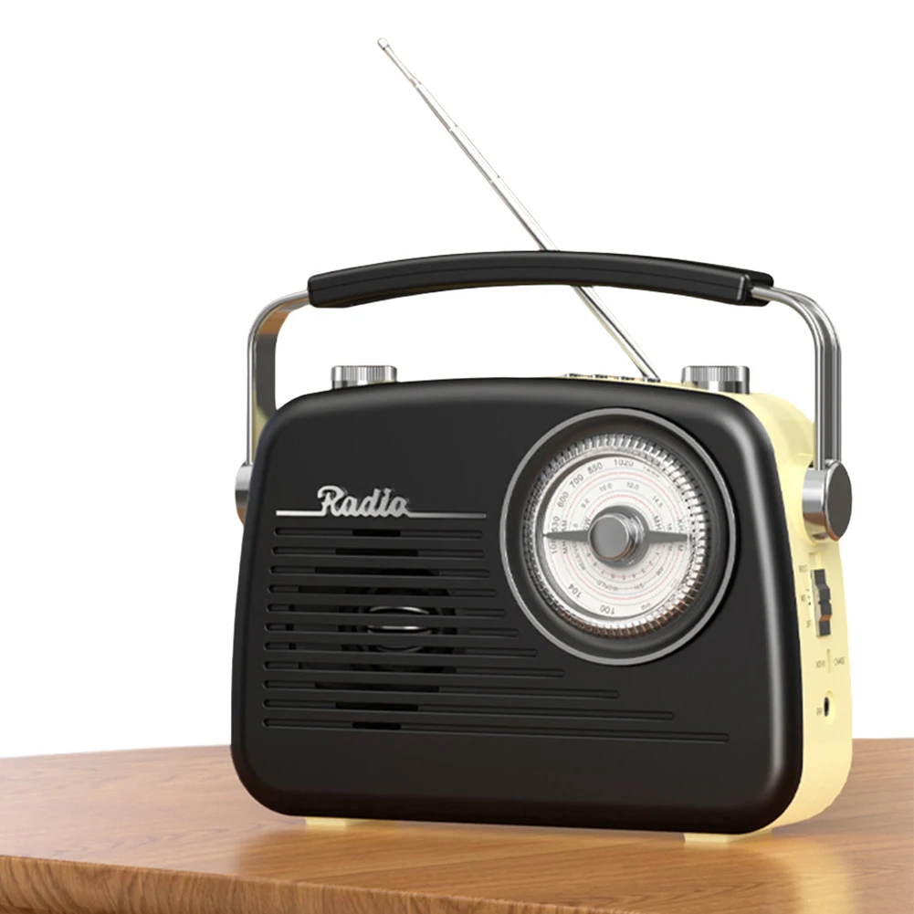 

Portable FM AM SW Radio Support TF Card Retro Radio with BT Speaker for Home Bedroom Living Room Kitchen