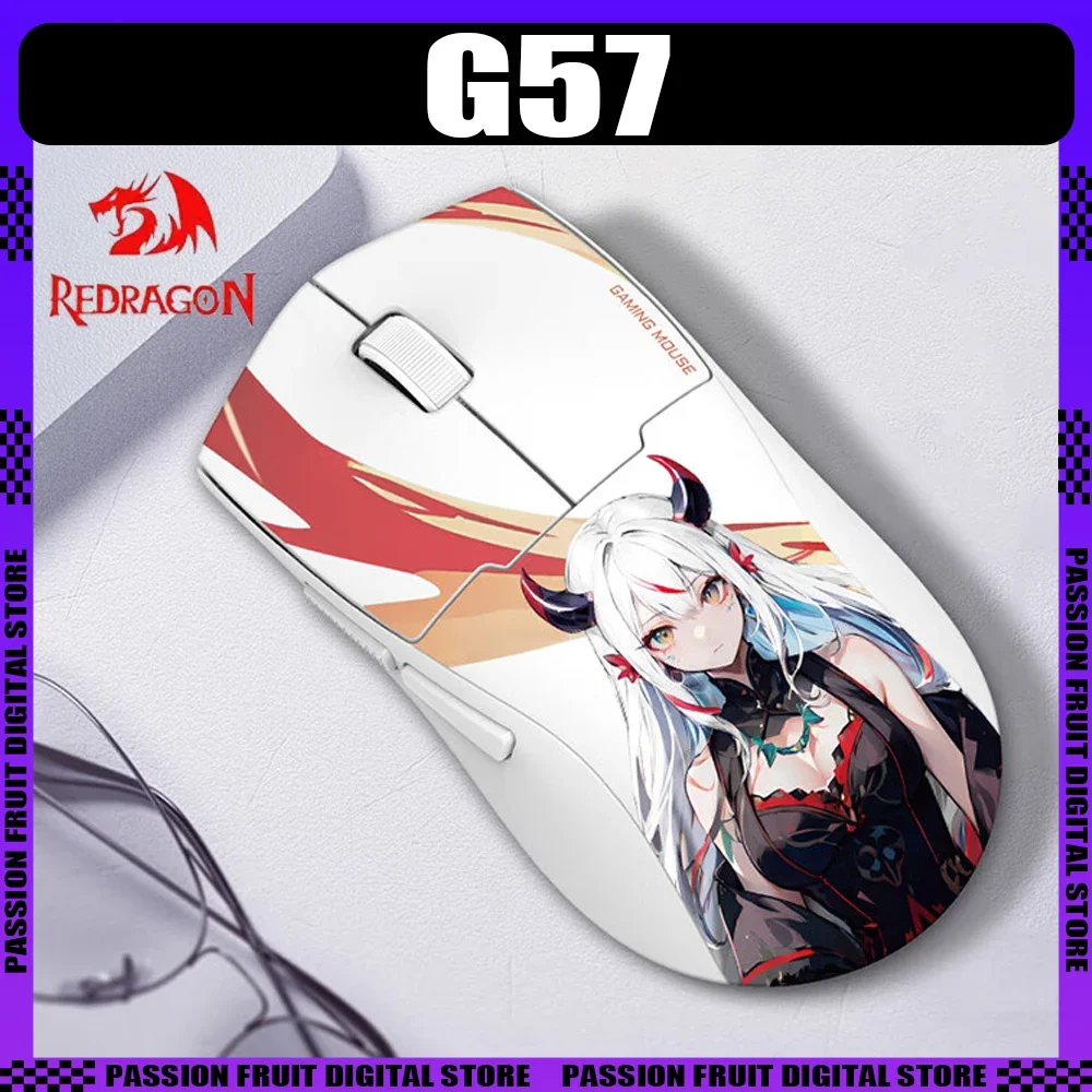 REDRAGON G57 Wireless Mouse 4K PAW3395 Low Delay Bluetooth Three Modes E-Sports Gaming Mouse Lightweight PC Gamer Accessories