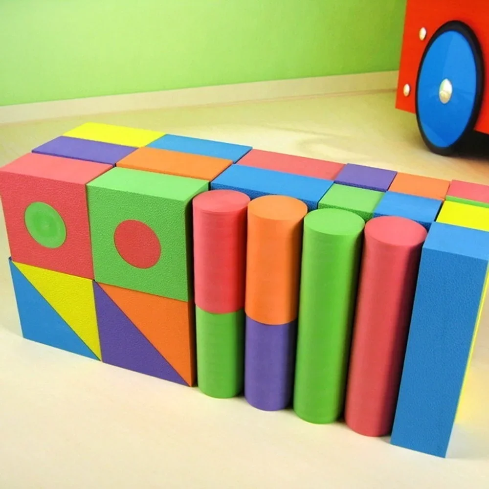 50pcs/Set Large Safe Building Blocks Big Foam Blocks Colorful Construction Toys Kids Learning Educational Toy for Children Gifts