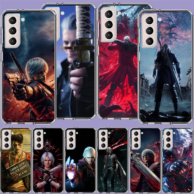 D-Devil May Cry DMC Clear Phone Cases for Samsung S26 Ultra Galaxy S25 Edge S24 S23 FE S21 Plus S20 S22 S10 Cover Patterned Comp