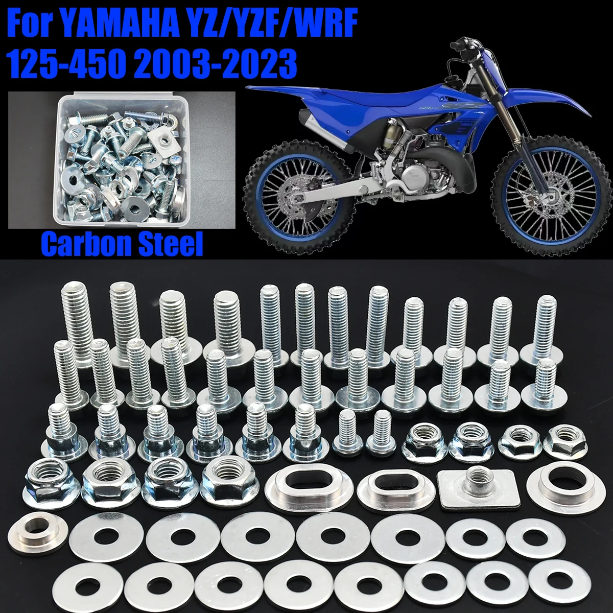 

For YAMAHA YZ 85 125 250 450 YZ250F YZ450F 250FX 450FX WR250F WR450F YZ125 YZ250 Motorcycles Fairing Fender Screw Bolt Kit Set